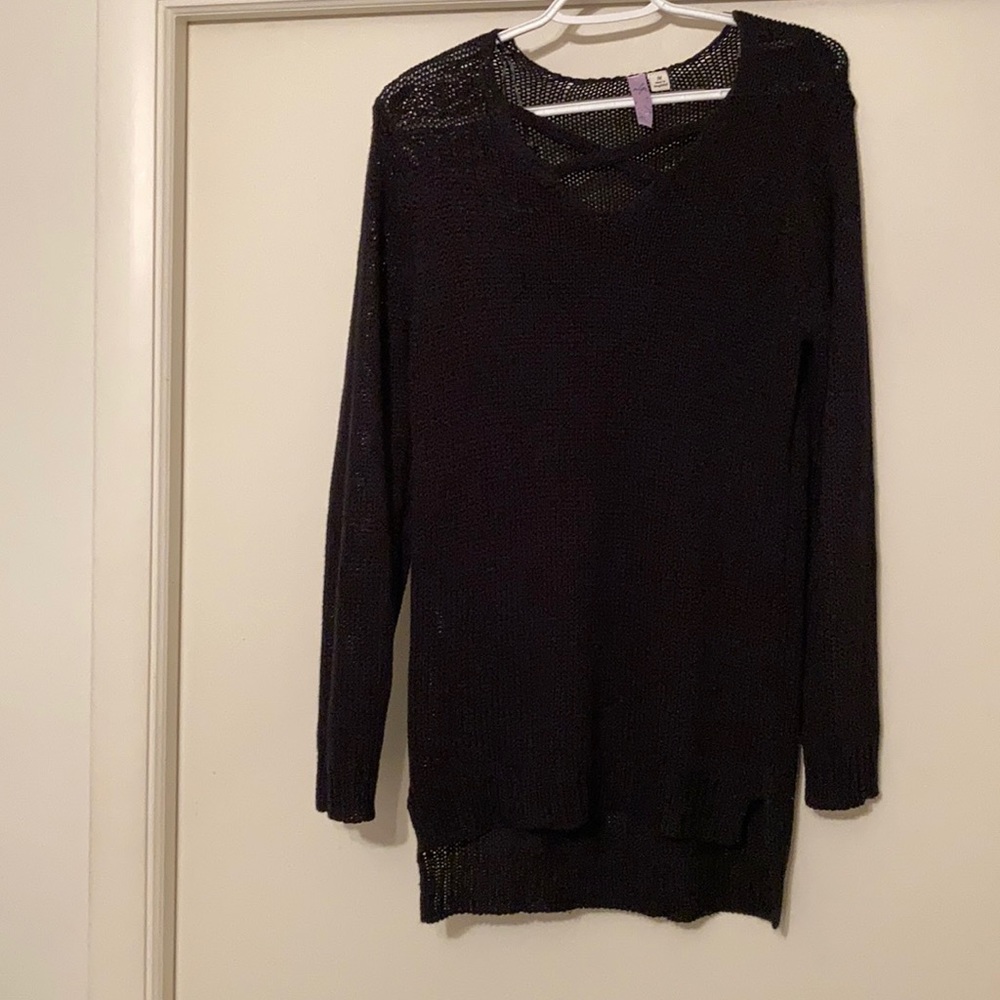 Black Tunic Sweater- M